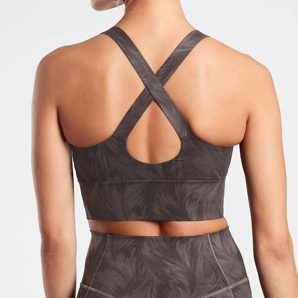 (NWT) Athleta Warrior Longline Printed Bra - Picture 2 of 6